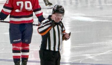 On hot mic, Kelly Sutherland tells Capitals ‘I owe you one’ after blowing whistle early and negating Dylan Strome goal