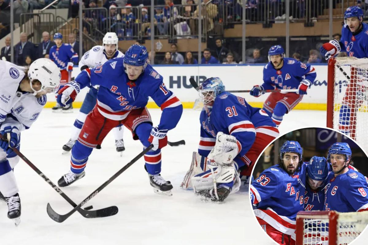 Rangers completely outplayed by Lightning in another dispiriting home loss