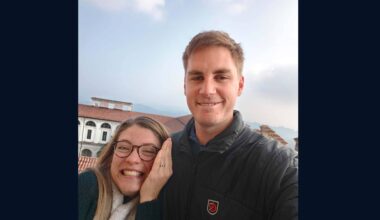Ellie Stone and Henry Patten got engaged this week in Turin.