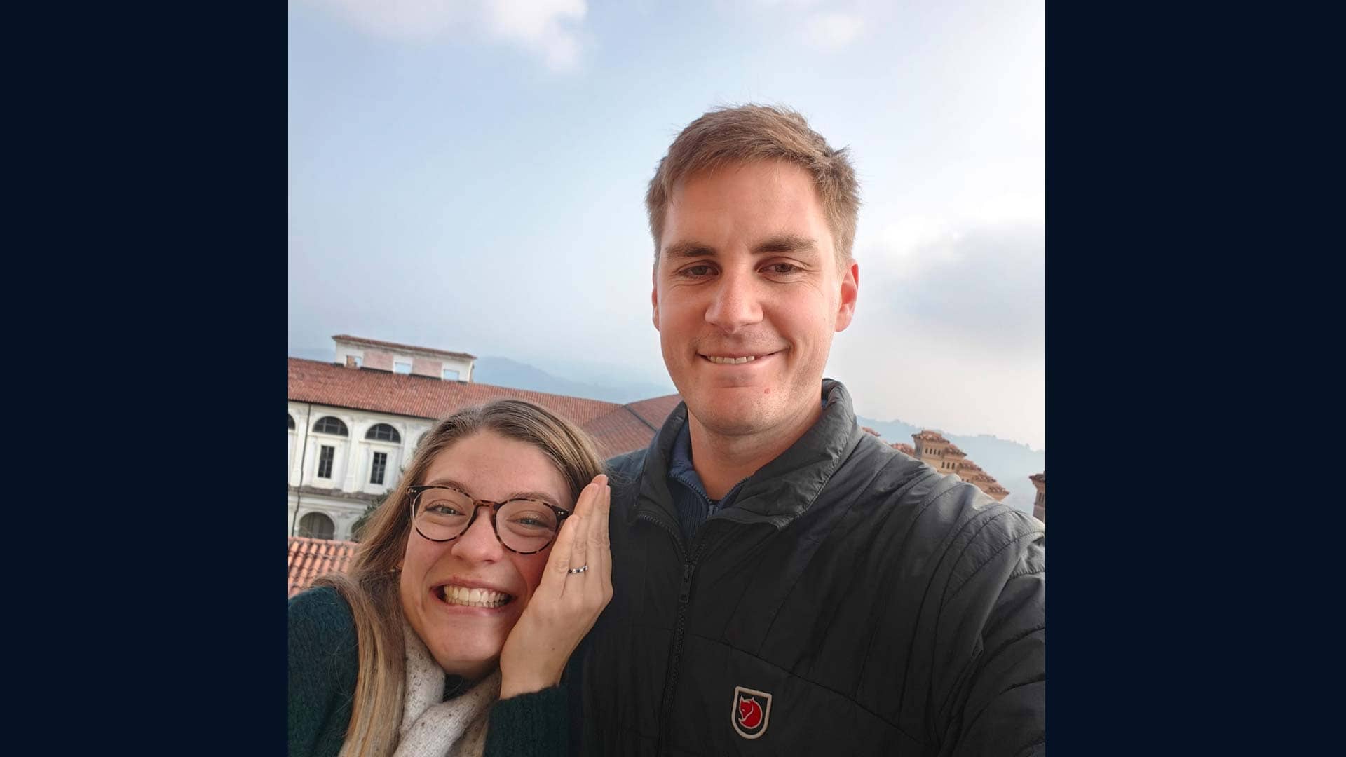 Ellie Stone and Henry Patten got engaged this week in Turin.