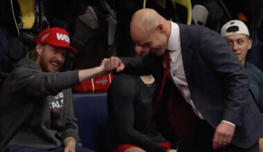 Capitals sing ‘We want you, baby’ at Spencer Carbery and Rasmus Sandin after beating Toronto Maple Leafs