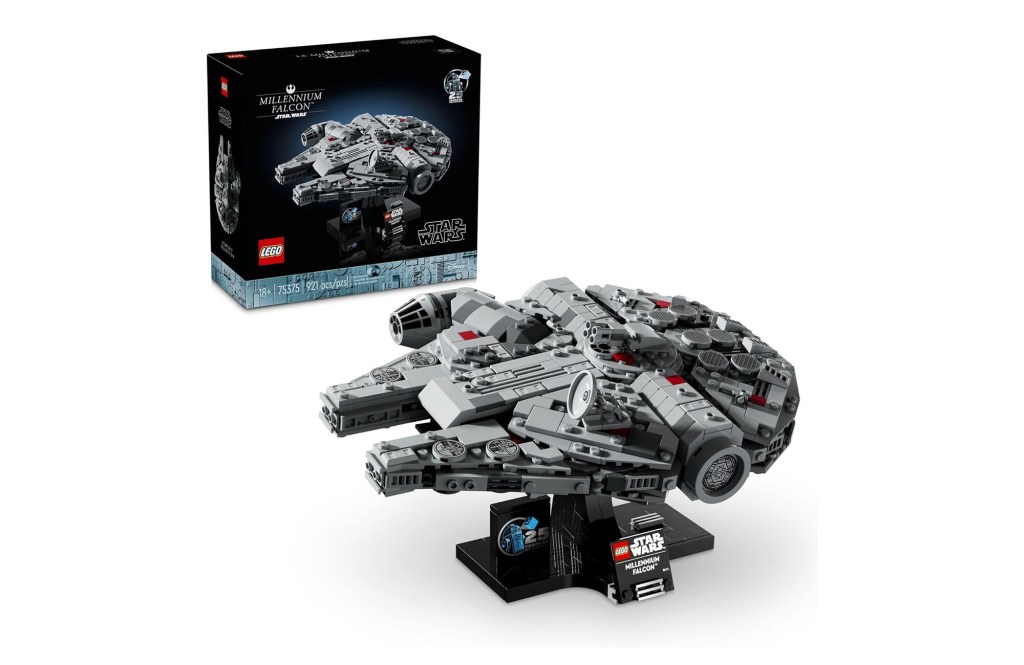 LEGO Star Wars Millennium Falcon A New Hope 25th Anniversary Collectable Model - DIY Building Sets for Adults, Men & Women, Ages 18+ - Comes with Display Stand - Star Wars Gift - 75375
