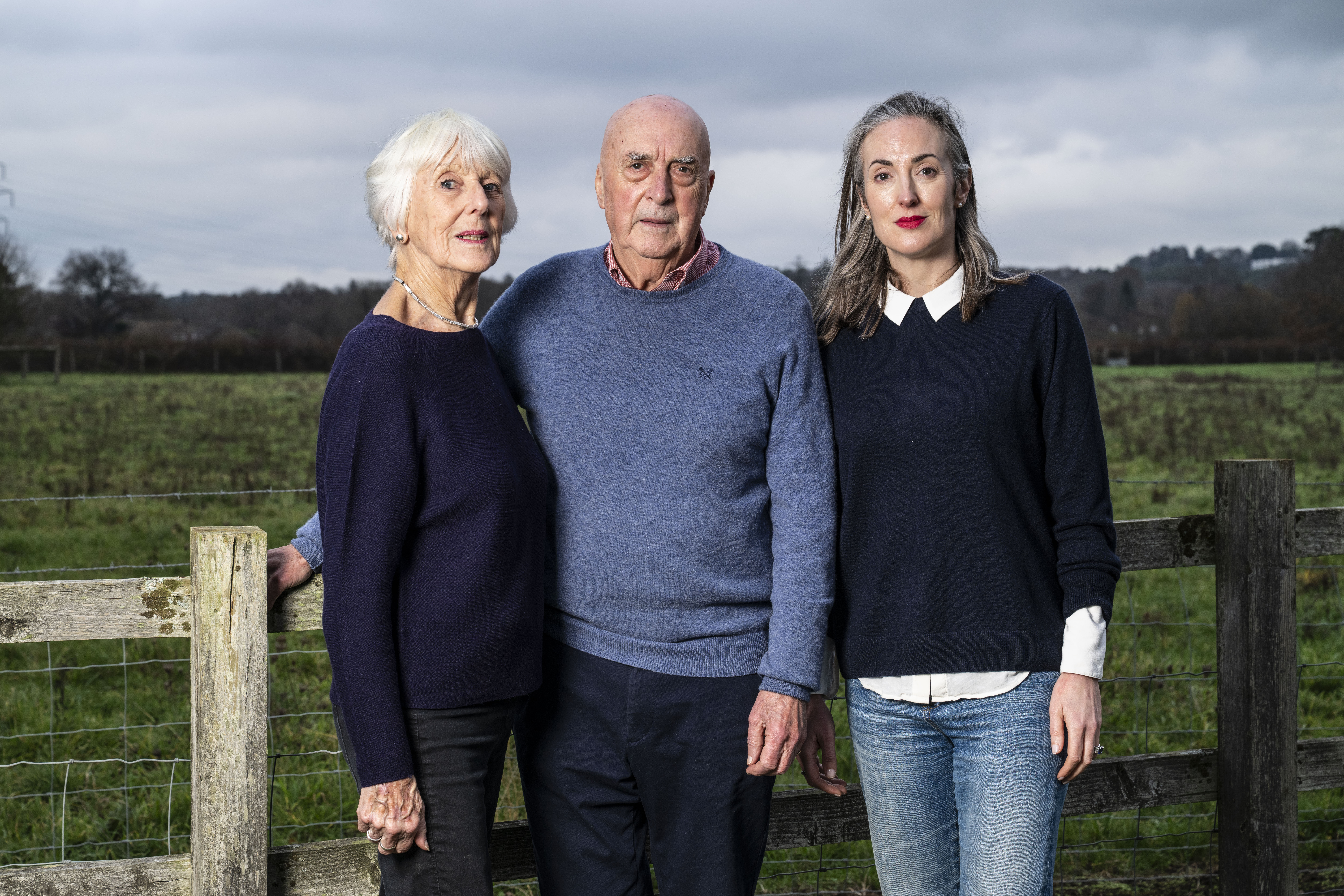 Parents Rosie and Tony Evans with their daughter Susannah Chambers.