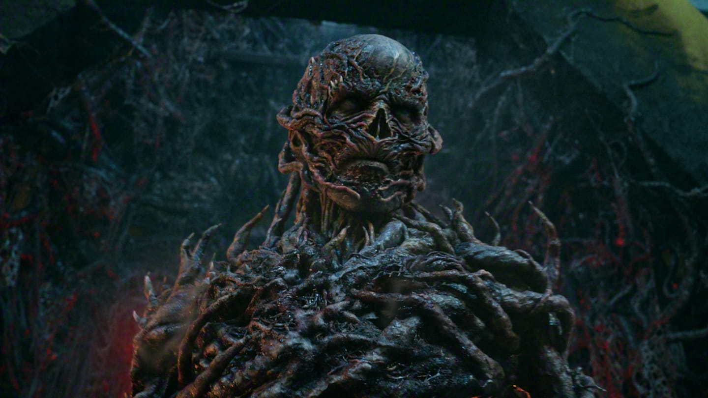 Jamie Campbell Bower as Henry Creel and Millie Bobby Brown as Eleven in Stranger Things season 4.