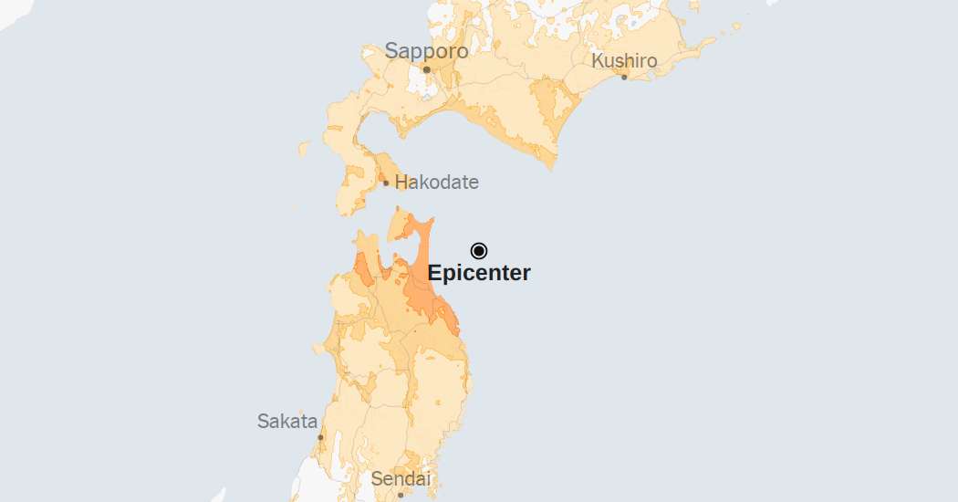 Maps: 7.6-Magnitude Earthquake Near Japan Prompts Tsunami Alert