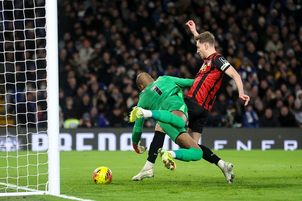 David Brooks scored after a scrappy goal after a long throw-in