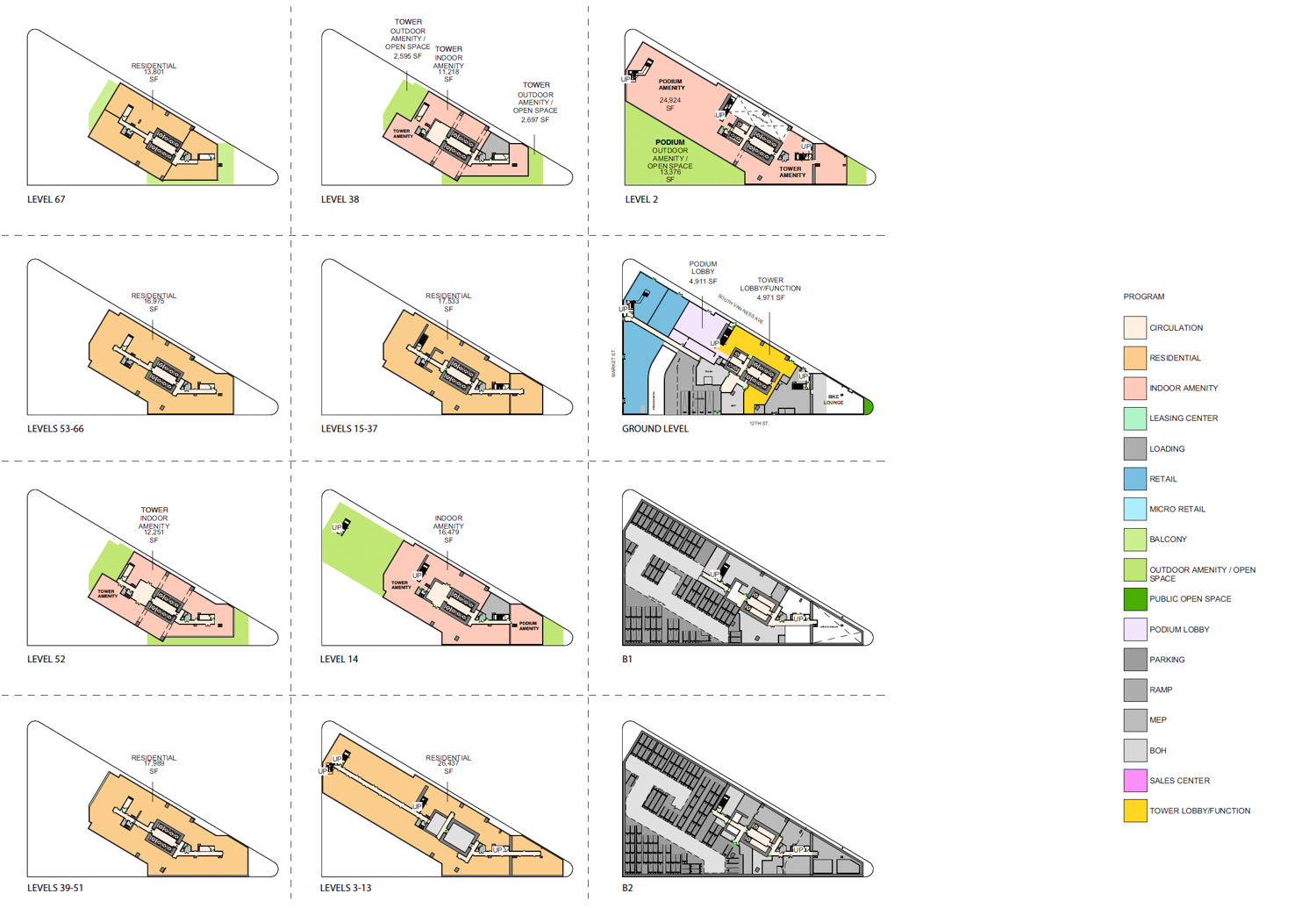 10 South Van Ness floor plans, illustration via Arcadis