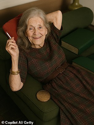 She's seen in one of the AI-generated images