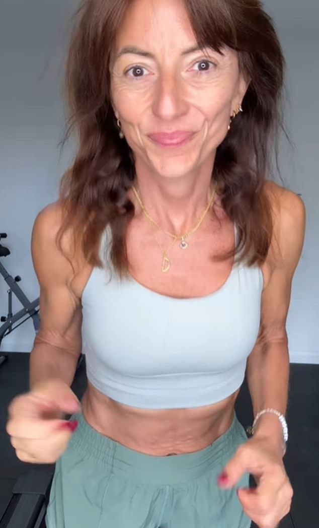 Davina McCall, 58, looks incredible as she shows off six pack during workout