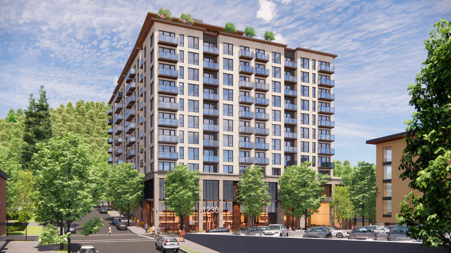 1230 5th Avenue establishing view, rendering by SDT Architects