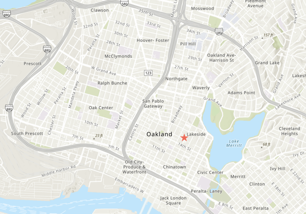 1523 Harrison Street Site Location, image via ArcGIS online