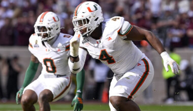 Rueben Bain Jr. (4) and Keionte Scott (0)