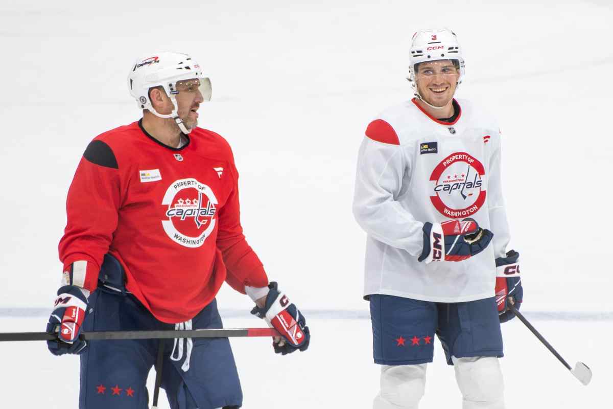 Capitals become first team in NHL history to have player 40-or-older, Alex Ovechkin, and 20-or-younger, Ryan Leonard, have multi-goal games in same game