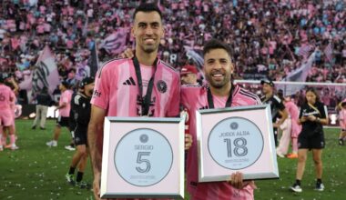 Messi bids 'special' farewell to Alba, Busquets with MLS Cup