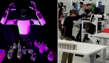 Tesla Optimus robot takes a suspicious tumble in new demo
