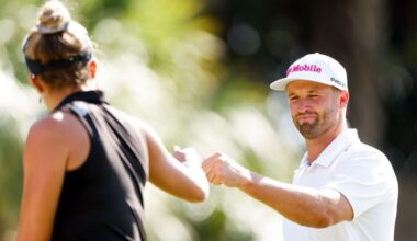 Thompson, Clark share Grant Thornton lead after late surge