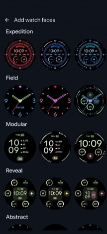 Default watch faces