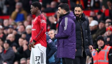 Mainoo's brother dons 'Free Kobbie' shirt at Old Trafford