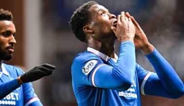 Emmanuel Fernandez celebrates scoring Rangers' winner against Hibernian