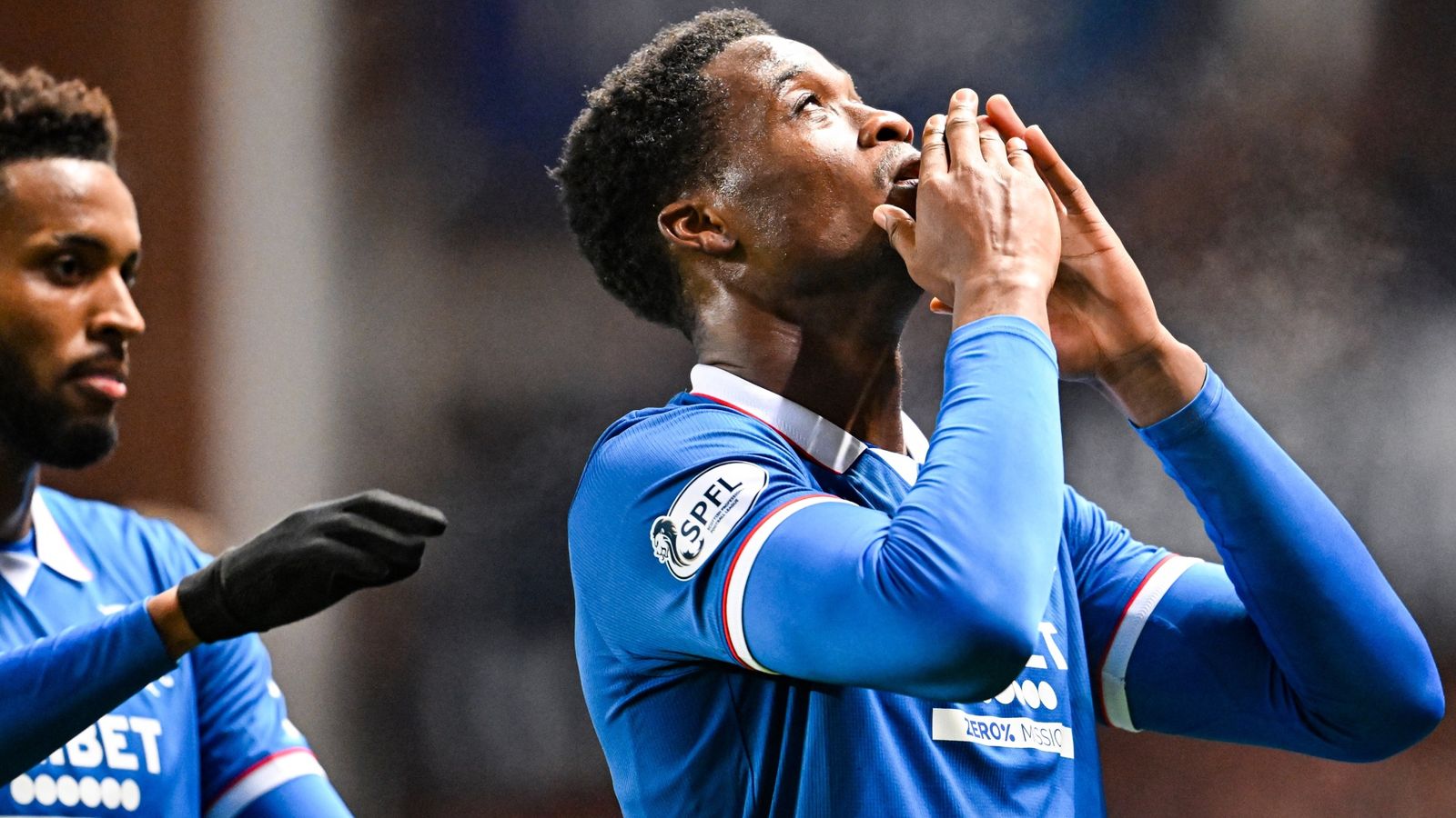 Emmanuel Fernandez celebrates scoring Rangers' winner against Hibernian