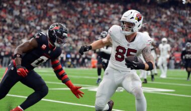 Trey McBride closing in on NFL record for catches in a season by a tight end