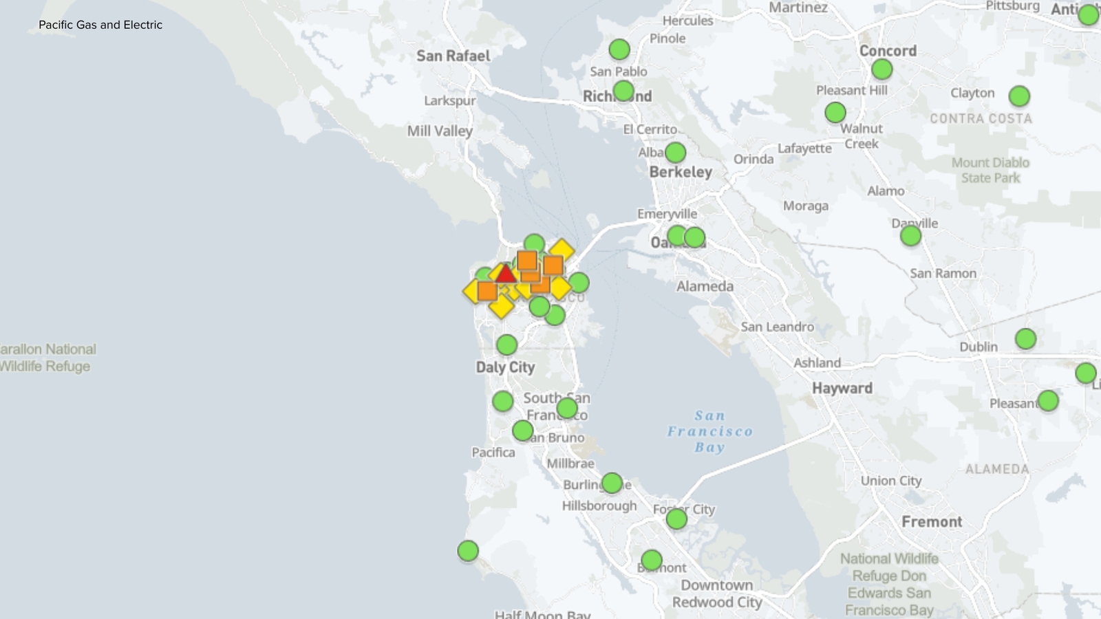 Nearly 40,000 PG&E customers without power, electricity in parts of San Francisco, officials say