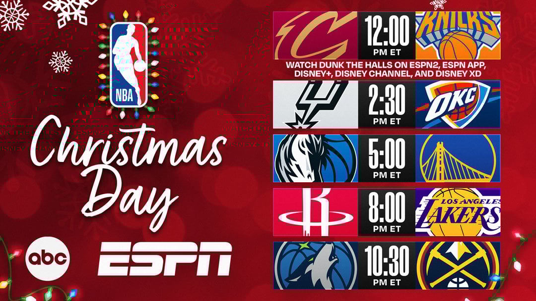 Christmas Day Schedule