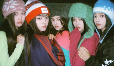 From left are K-pop girl group NewJeans members Hyein, Haerin, Danielle, Hanni and Minji. Courtesy of Ador