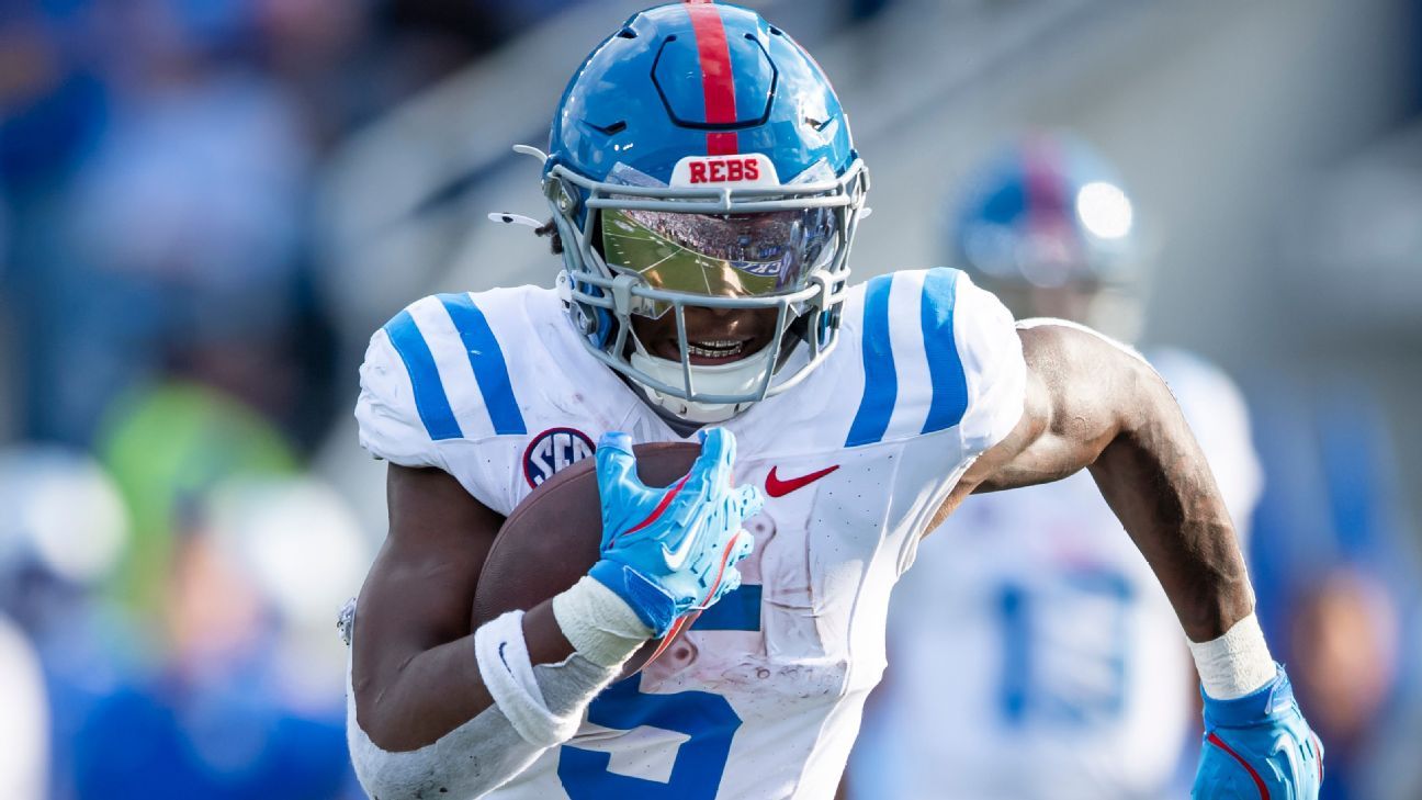 Kewan Lacy (shoulder) probable to play for No. 6 Ole Miss