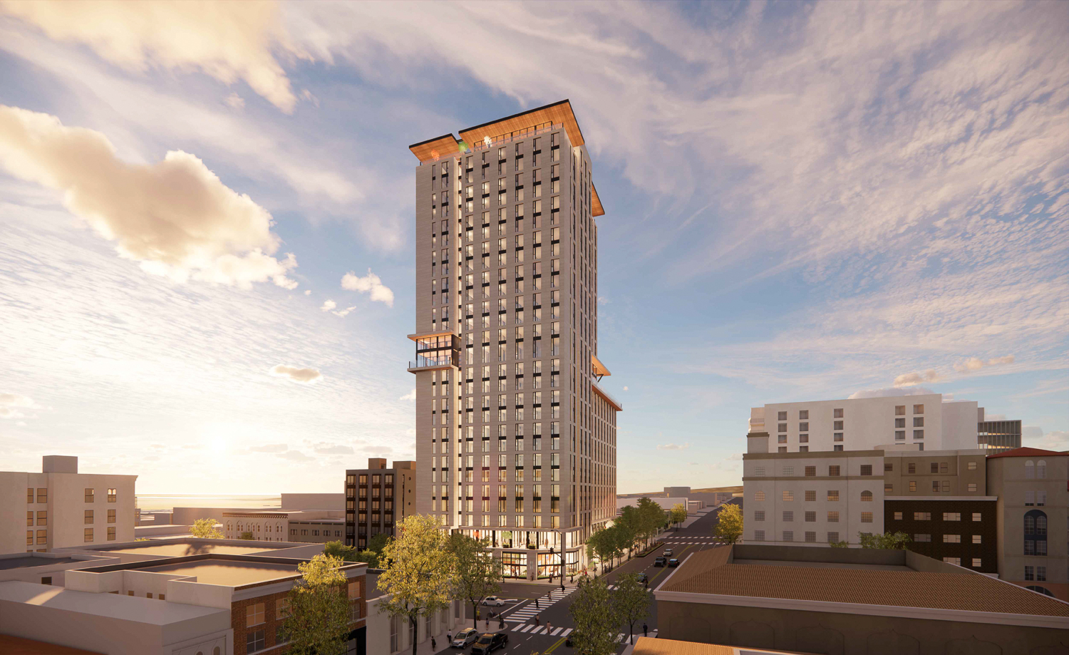 1998 Shattuck Avenue aerial view, rendering by Trachtenberg Architects