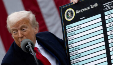 FILE PHOTO: U.S. President Trump delivers remarks on tariffs, at the White House