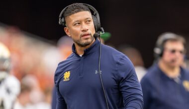 Notre Dame coach Marcus Freeman responds to team's dropping in College Football Playoff rankings