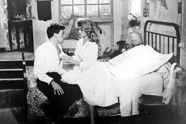 Jean Louis Trinignant and Brigitte Bardot in "And God Created Woman." 