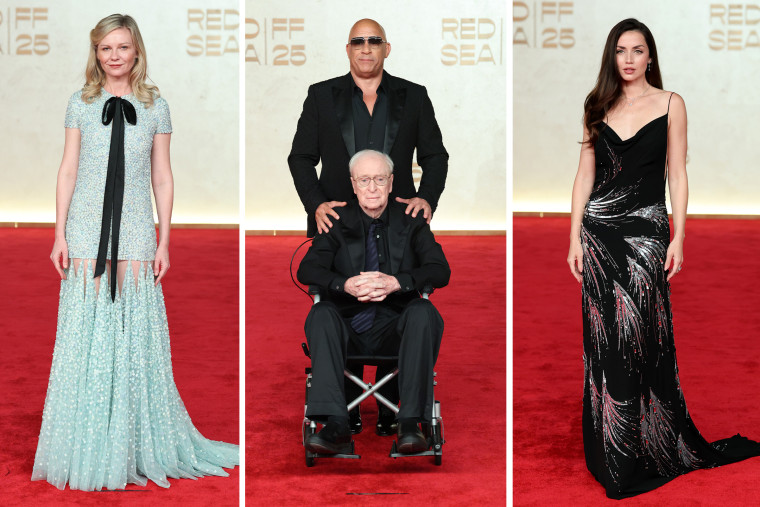 Kirsten Dunst, Vin Diesel, Michael Caine, and Ana de Armas at the Red Sea Film Festival on Thursday.