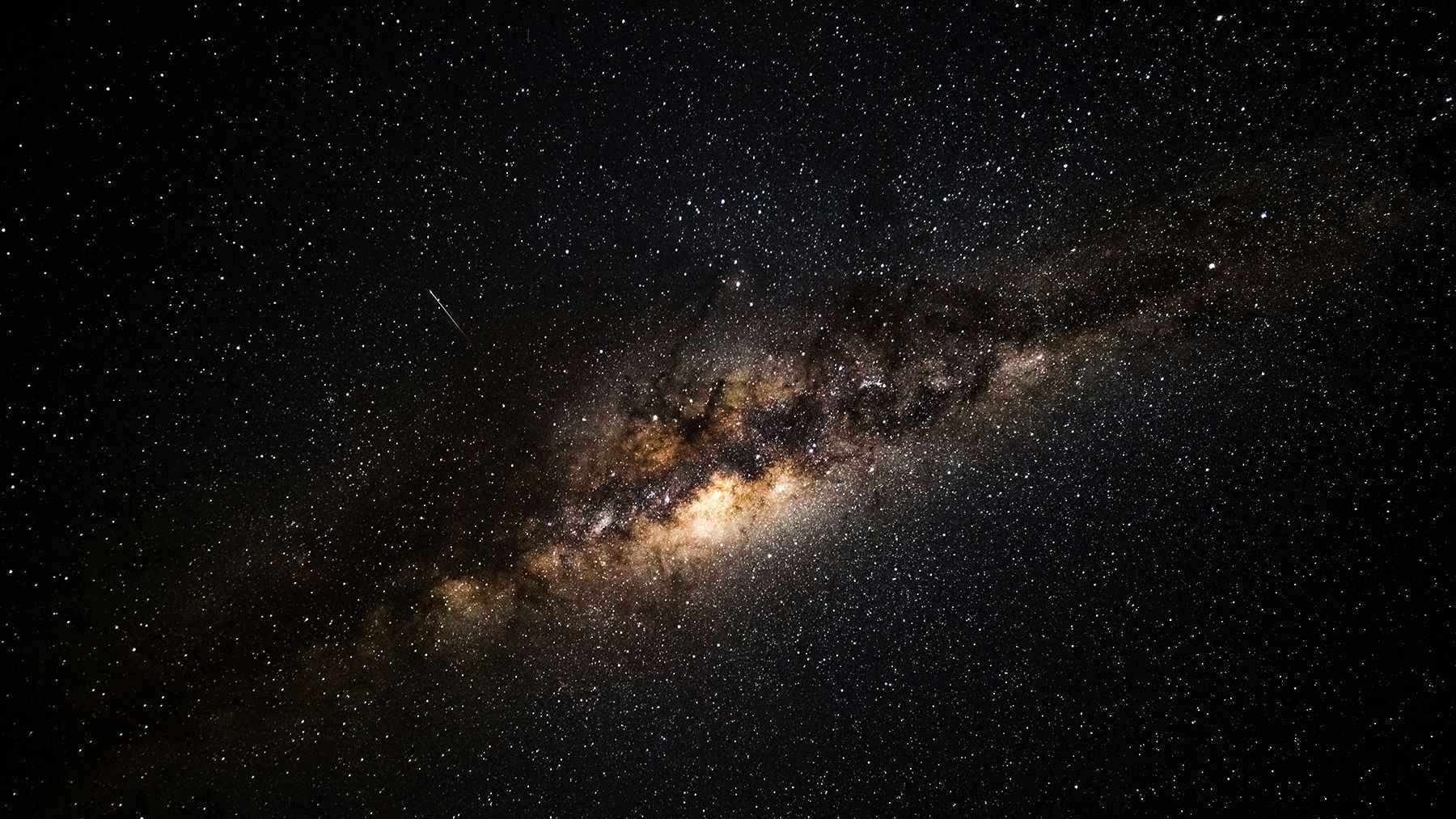 Andromeda Galaxy visible in night sky