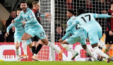 Broja heads late equaliser as Burnley end losing run at Bournemouth