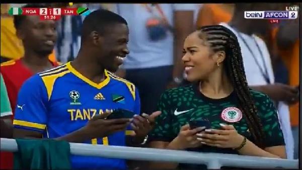 Love wins as Tanzania fan takes his shot with Nigerian woman despite defeat