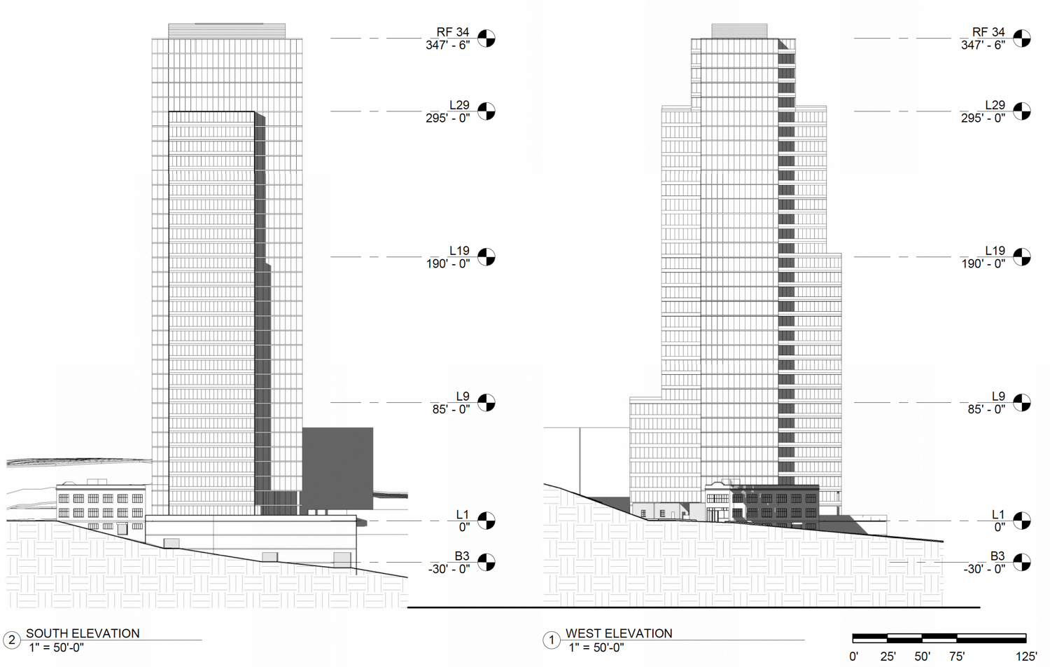329 Bryant Street vertical elevation, illustration by Stanton Architecture
