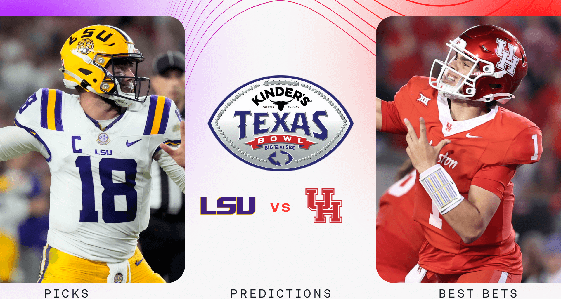 Garrett Nussmeier and Conner Weigman headline tonight's action at NRG Stadium.