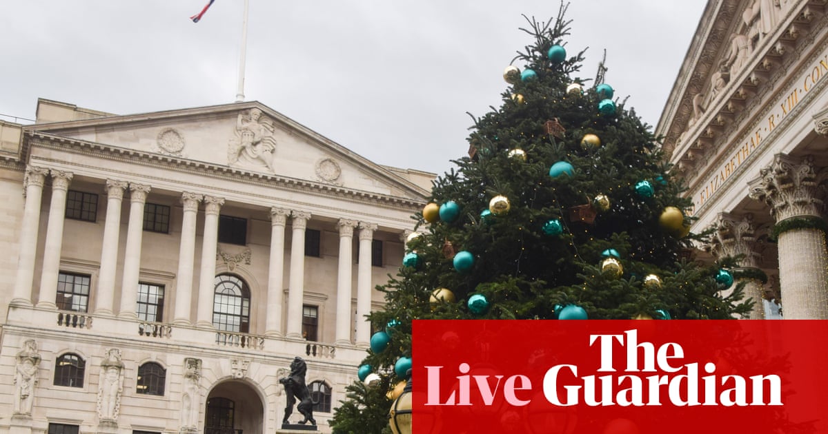 December cut to UK interest rates ‘nailed on’ after economy shrinks unexpectedly in October – business live | Business