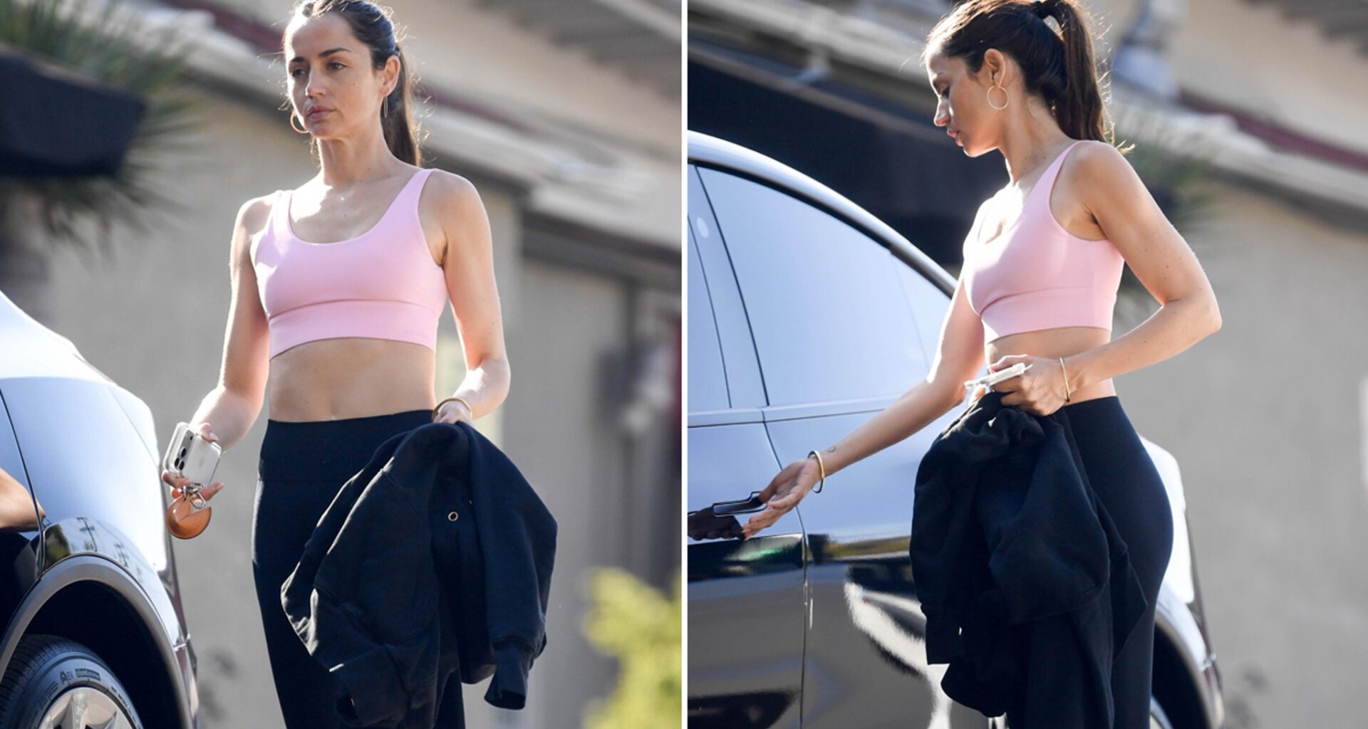 Ana de Armas Flaunts Toned Abs in Revealing Top on the Way to the Gym