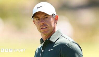 Rory McIlroy in action at the Australian Open