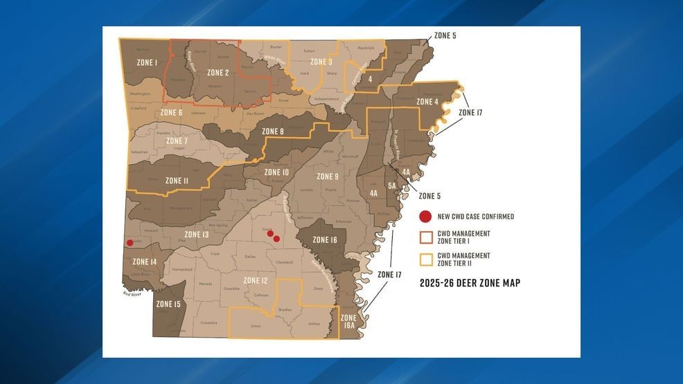 CWD-positive deer found in Grant and Sevier counties (PHOTO: AGFC)