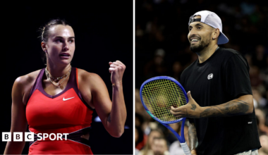 Aryna Sabalenka (left) and Nick Kyrgios (right)