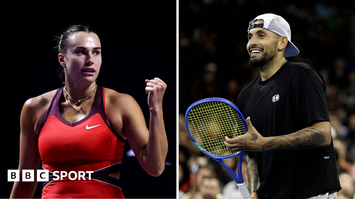 Aryna Sabalenka (left) and Nick Kyrgios (right)