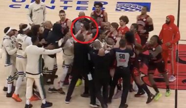 Josh Giddey in middle of Bucks-Bulls scuffle caused by Giannis Antetokounmpo dunk, video, latest news