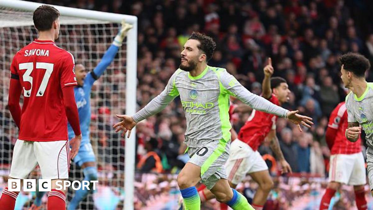 Nottingham Forest 1-2 Manchester City: Rayan Cherki winner sends City top of Premier League
