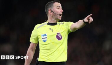 Chris Kavanagh during the Premier League match between Bournemouth and Burnley