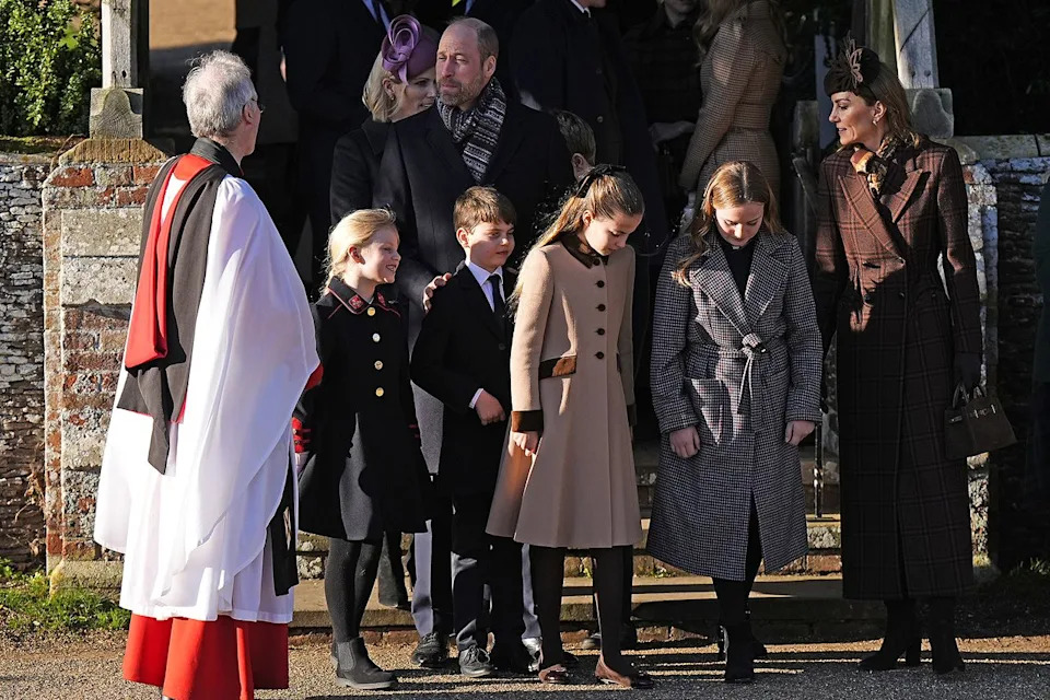 Aaron Chown/PA Images via Getty  Lena Tindall, Prince Louis, Princess Charlotte and Mia Tindall on Christmas 2025