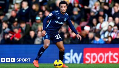 Coventry City crest on a corner flag